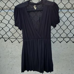 Free People wrap style black tunic top